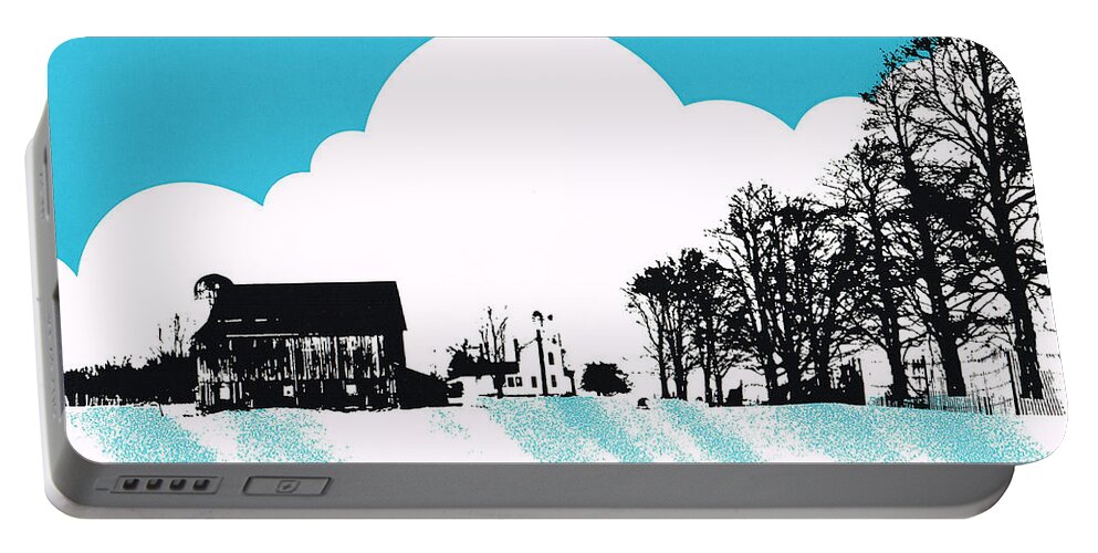 Barn Portable Battery Charger featuring the photograph Snow Bound by James Rentz