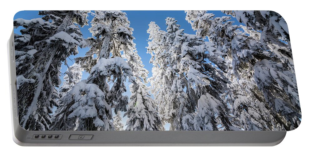 Tree Portable Battery Charger featuring the photograph Snow Covered Trees 3 by Pelo Blanco Photo