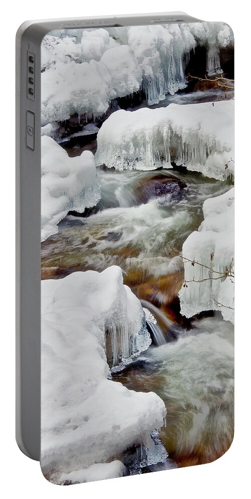 Snow Creek Portable Battery Charger featuring the photograph Snow Creek by Albert Seger