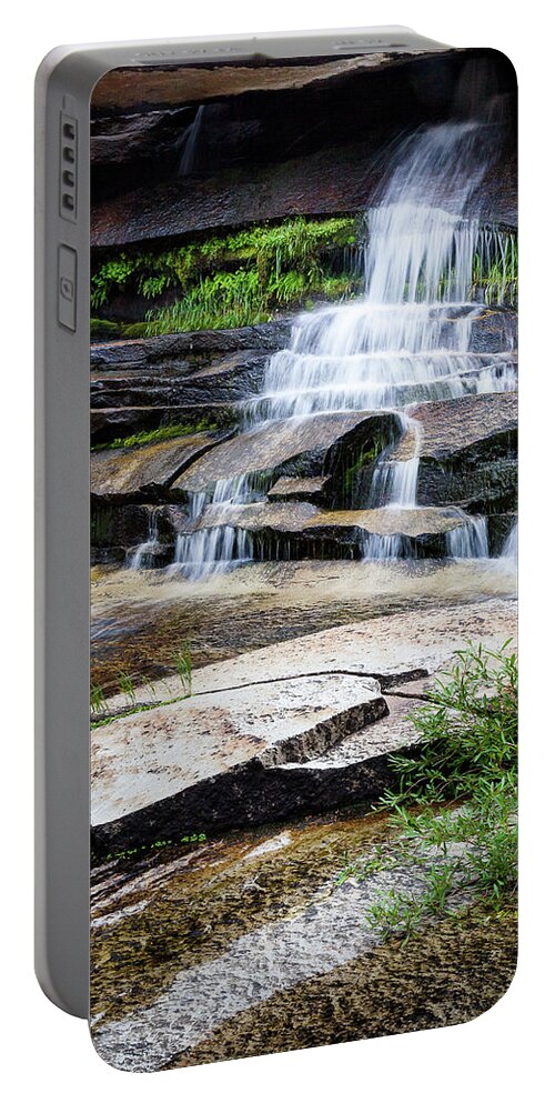 Yosemite Portable Battery Charger featuring the photograph Snow Creek Cascade by Tim Newton