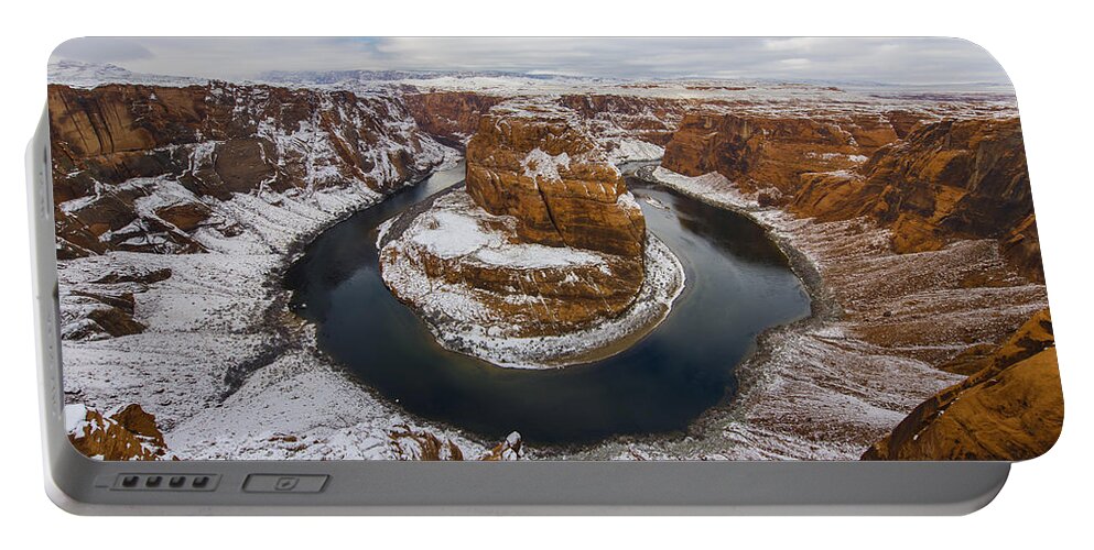 Horseshoe Bend Portable Battery Charger featuring the photograph Snow Day by Dustin LeFevre