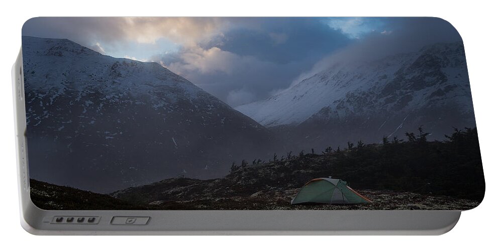 Alaska Portable Battery Charger featuring the photograph Snow is Coming by Tim Newton
