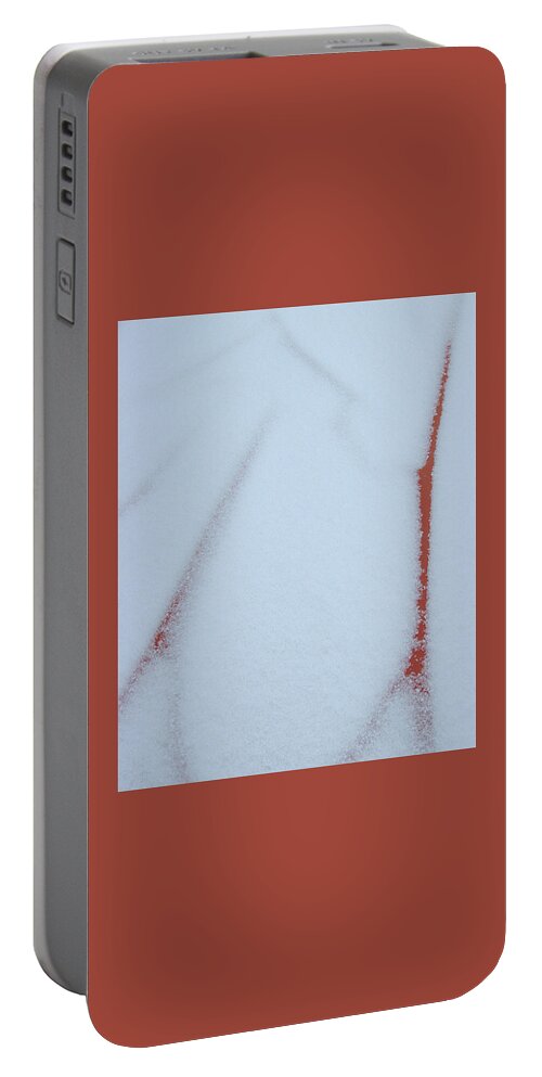 Snow Portable Battery Charger featuring the photograph Snow Veins by Annekathrin Hansen