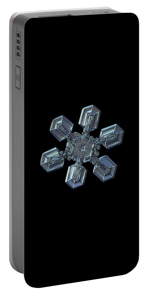 Snowflake Portable Battery Charger featuring the photograph Snowflake photo - High voltage II by Alexey Kljatov