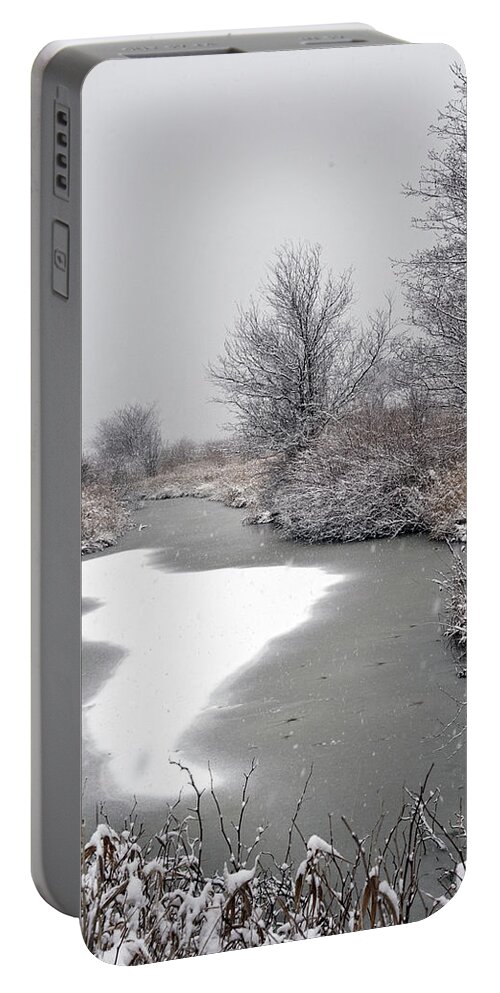 Snow Portable Battery Charger featuring the photograph Snowy Creek by Rob Mclean