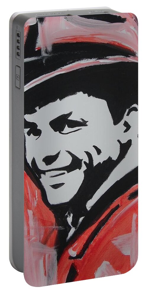 Frank Sinatra Portable Battery Charger featuring the painting So Sinatra by Antonio Moore