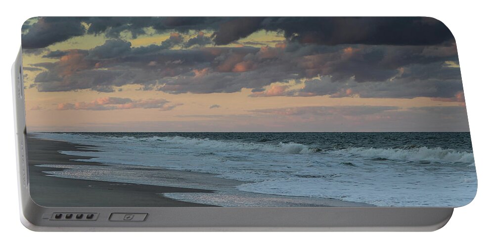Ocean Portable Battery Charger featuring the photograph Soft Sunset by Mary Anne Delgado