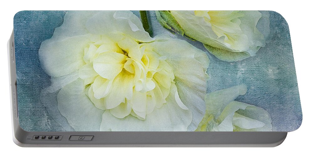 Floral Portable Battery Charger featuring the photograph Softly in Blue by Betty LaRue
