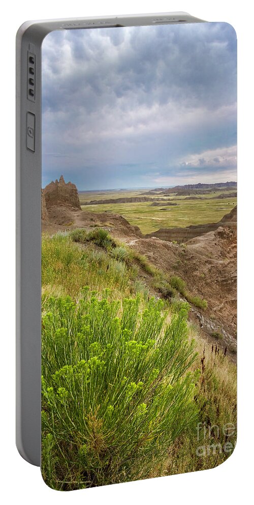 Photography Portable Battery Charger featuring the photograph Softly Rumbling Sky by Karen Jorstad