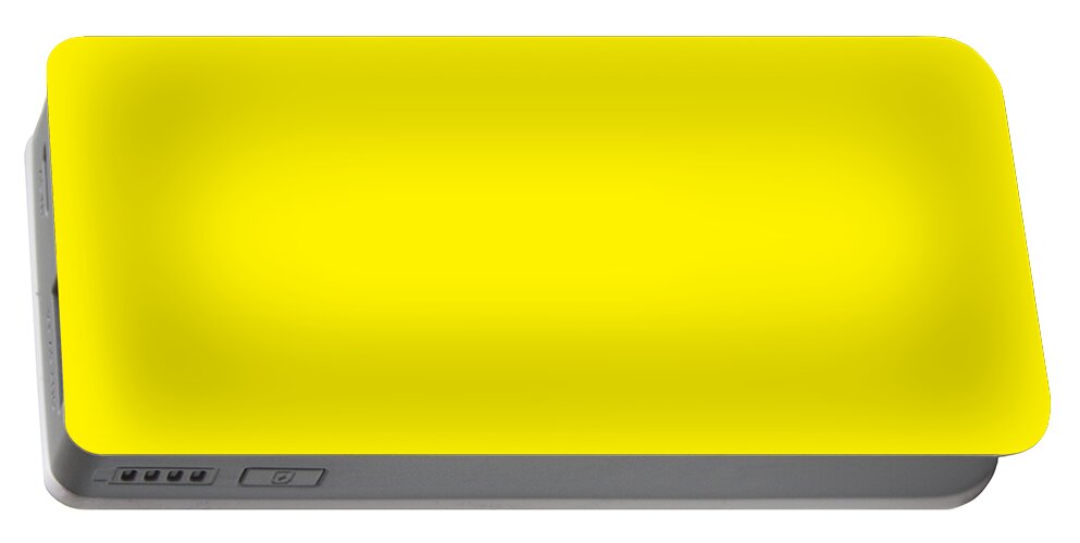 Solid Portable Battery Charger featuring the digital art Solid Plain Yellow by Delynn Addams