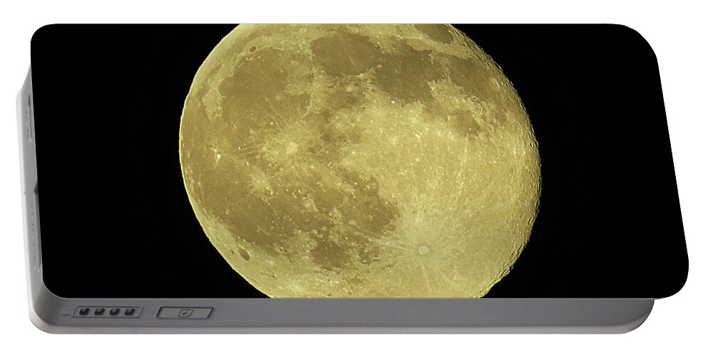 Solstice Portable Battery Charger featuring the digital art Solstice Moon by Kathleen Illes