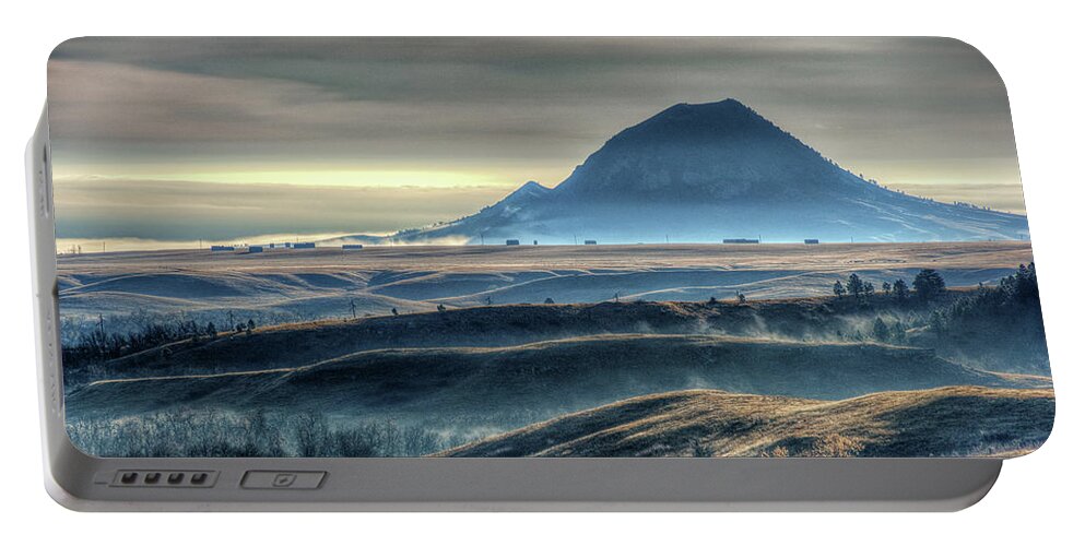 Bear_butte Portable Battery Charger featuring the photograph Some Bear Butte Fog by Fiskr Larsen