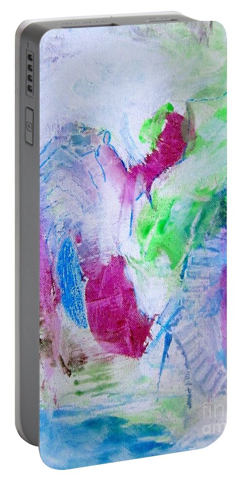 Mind Art Portable Battery Charger featuring the painting Somewhere Invisible by Pilbri Britta Neumaerker