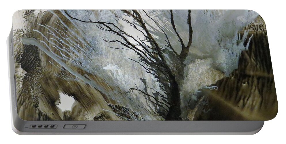 Ink Portable Battery Charger featuring the painting Song of Love by Soraya Silvestri
