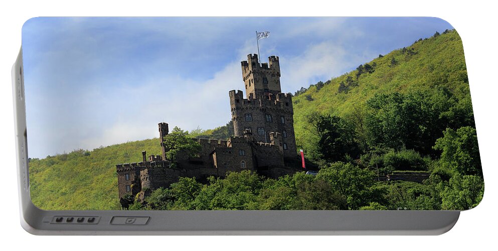 Sooneck Castle Portable Battery Charger featuring the photograph Sooneck Castle in the Rhine Gorge Germany by Louise Heusinkveld