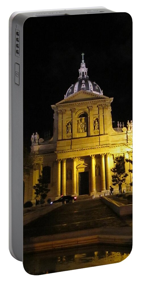 Sorbornne Portable Battery Charger featuring the photograph Sorbonne Night by Christopher J Kirby
