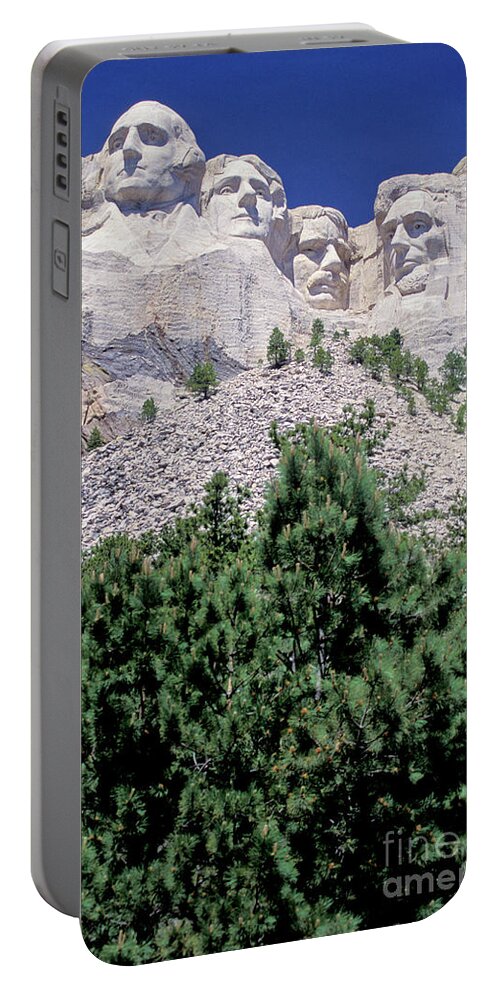 Mount Rushmore Portable Battery Charger featuring the photograph South Dakota, Keystone Mount Rushmore by American School