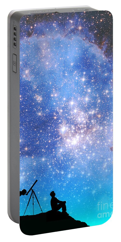 Astronomy Portable Battery Charger featuring the photograph Space Exploration by Larry Landolfi
