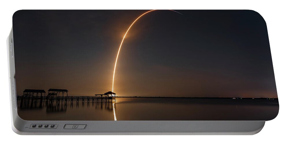 Spacex Portable Battery Charger featuring the photograph SpaceX Falcon 9 by Norman Peay