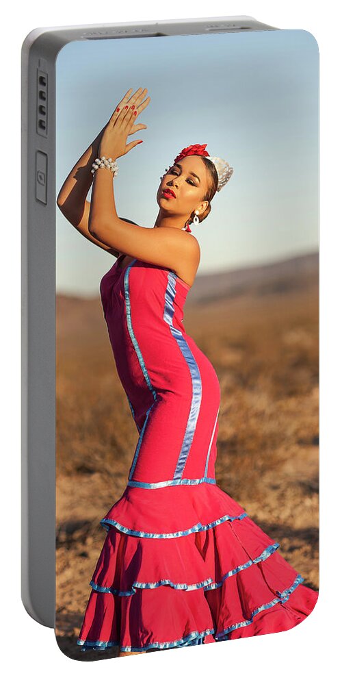  Portable Battery Charger featuring the photograph Spanish Dancer by Carl Wilkerson