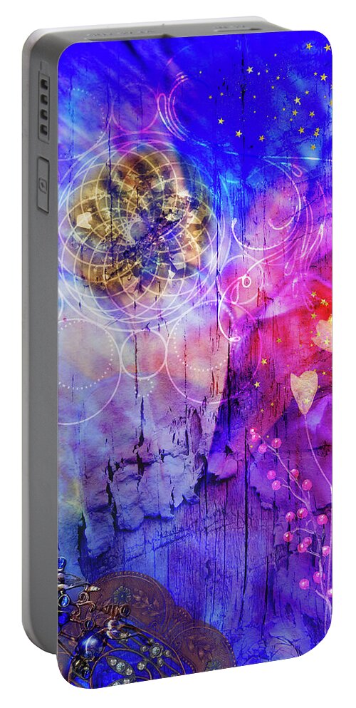 Spellbound Portable Battery Charger featuring the digital art Spellbound by Linda Carruth