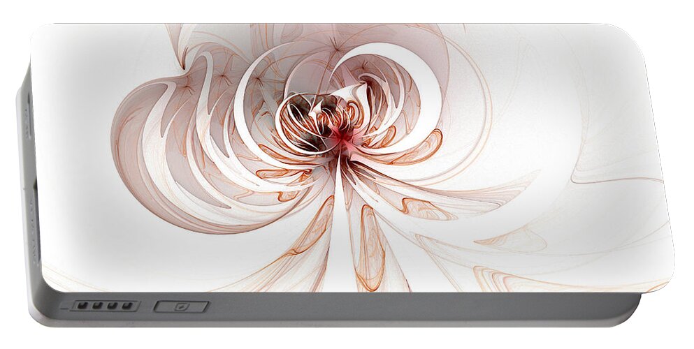 Digital Art Portable Battery Charger featuring the digital art Spiderlily by Amanda Moore
