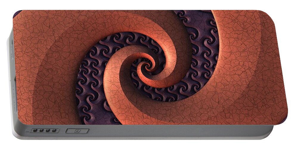 Spirals Portable Battery Charger featuring the digital art Spiralicious by Lyle Hatch