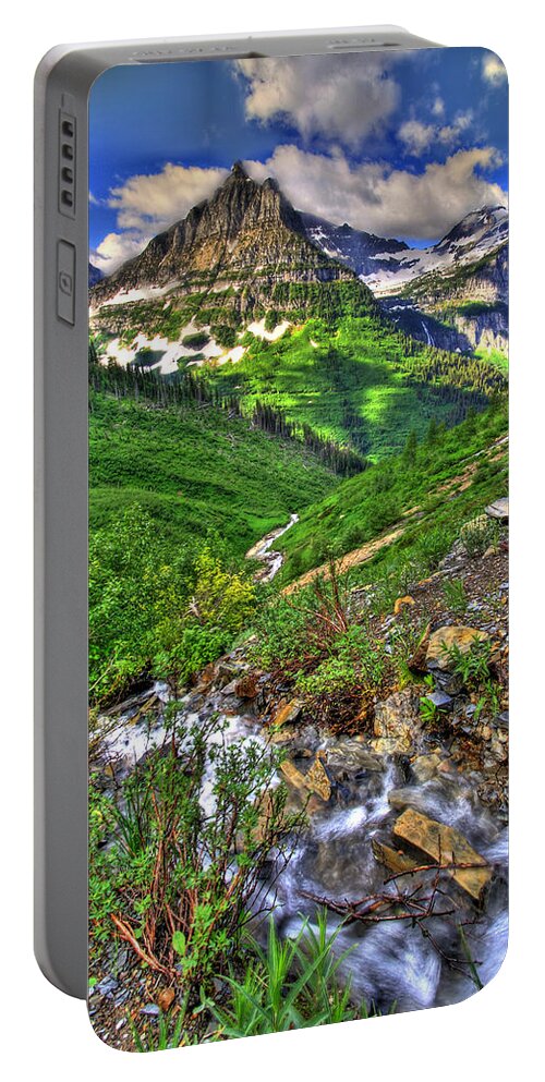 Landscape Portable Battery Charger featuring the photograph Spires and Stream by Scott Mahon