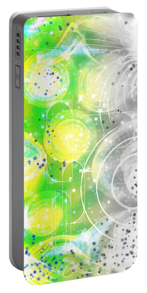 Orphelia Aristal Portable Battery Charger featuring the digital art Spirit of Nature I by Orphelia Aristal