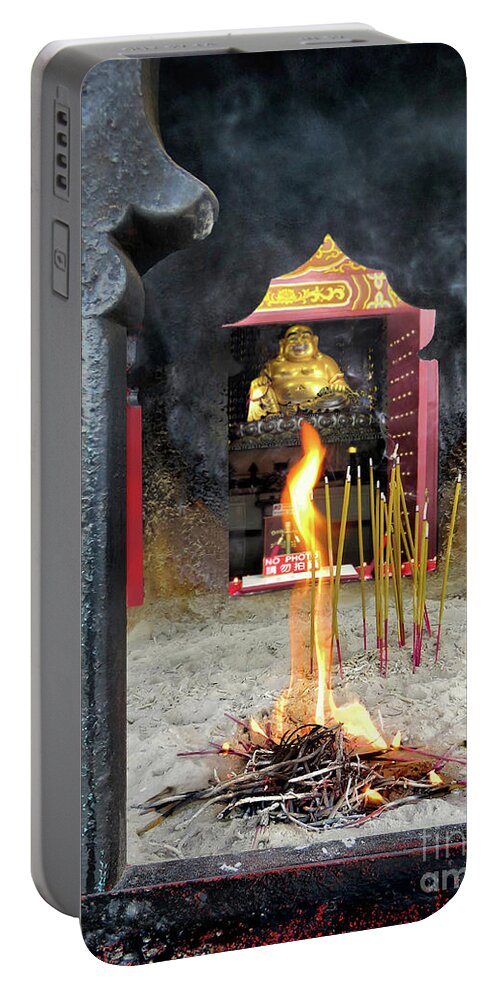 Hsi Lai Temple Portable Battery Charger featuring the photograph Spiritualistic Buddhism by Jennie Breeze