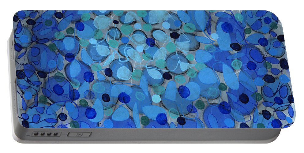 Abstract Portable Battery Charger featuring the painting Splash Three by Lynne Taetzsch