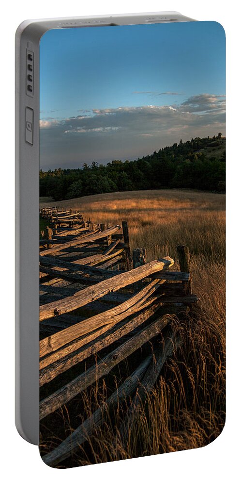 Doughton Park Portable Battery Charger featuring the photograph Split Rail Fence at Doughton Park on the Blue Ridge Parkway by John Harmon