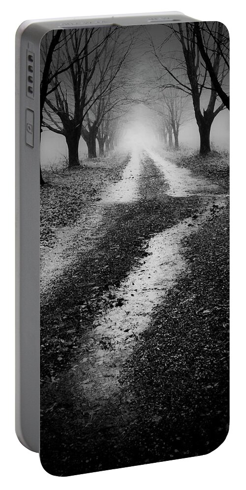 Spooky Portable Battery Charger featuring the photograph Spooky Way by Jeff Cooper