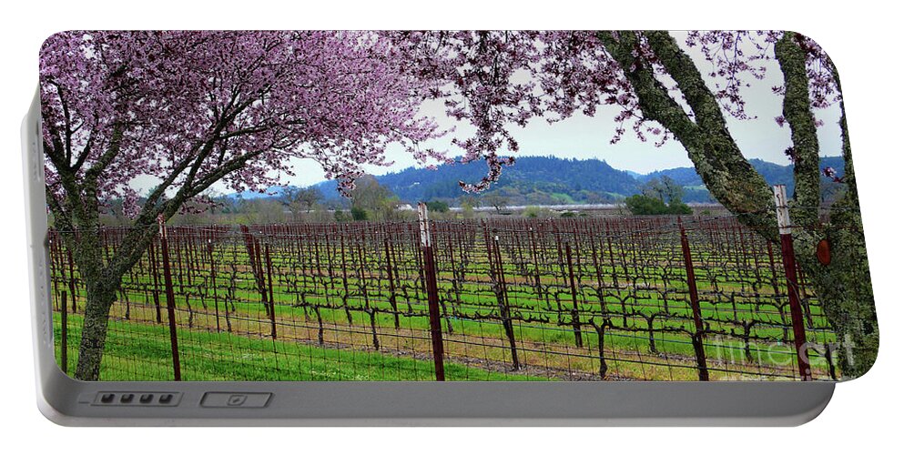 Calistoga Portable Battery Charger featuring the photograph Spring Blossoms Near Calistoga by Charlene Mitchell