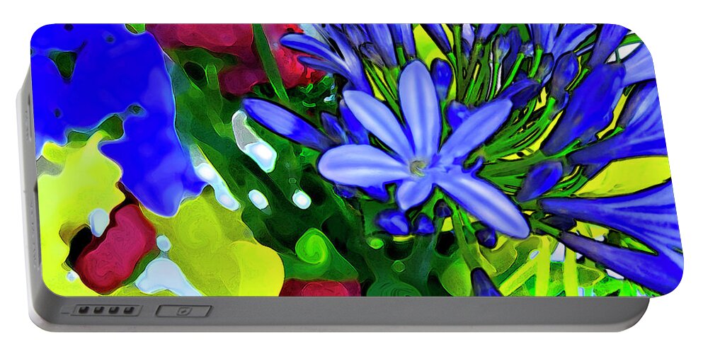 Floral Portable Battery Charger featuring the digital art Spring Bouquet by Gina Harrison