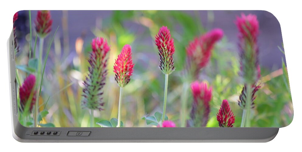 Spring Portable Battery Charger featuring the photograph Spring Clover by Bonnie Bruno
