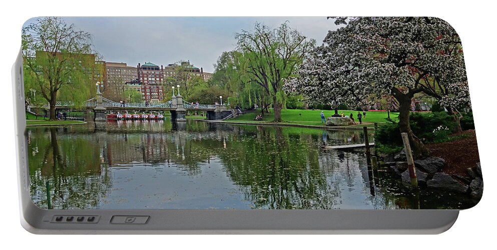Boston Portable Battery Charger featuring the photograph Spring in the Boston Public Garden Boston MA by Toby McGuire