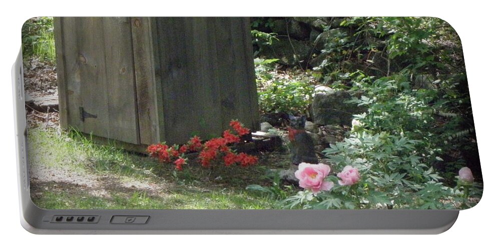 Outhouse Portable Battery Charger featuring the photograph Spring in the country by Kim Galluzzo Wozniak