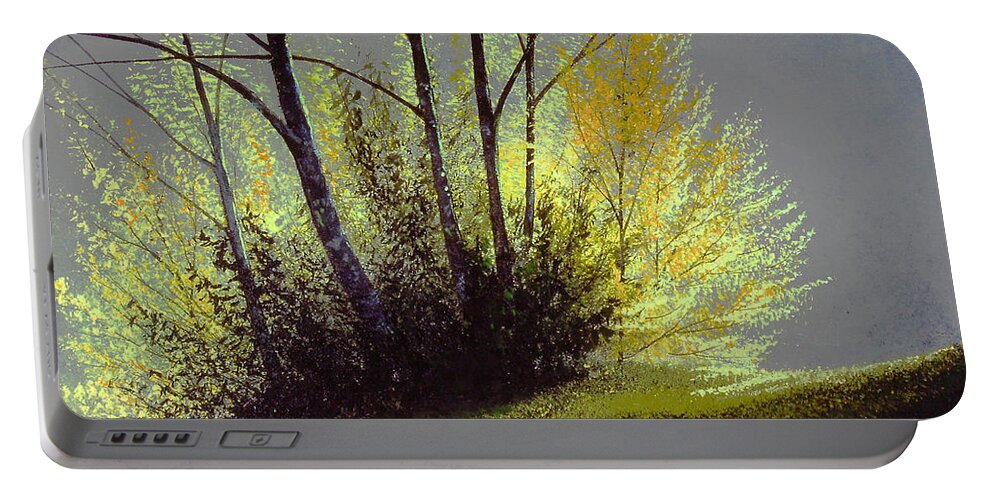 Spring Light Portable Battery Charger featuring the painting Spring Light by Frank Wilson