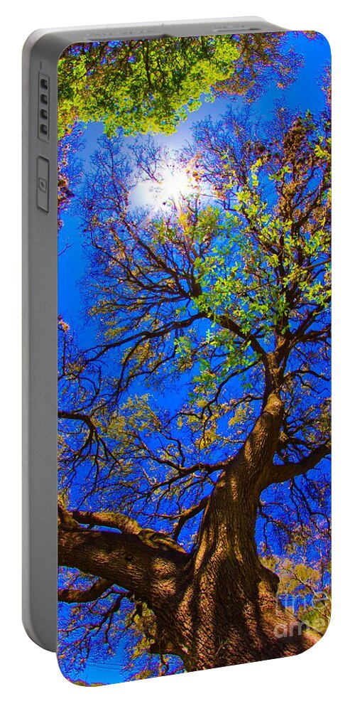Michael Tidwell Photography Portable Battery Charger featuring the photograph Spring Oak by Michael Tidwell