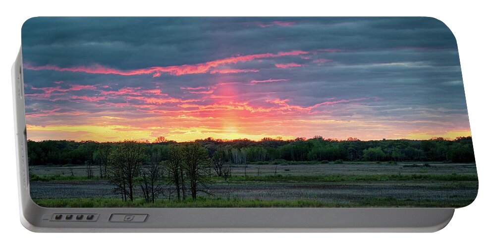  Portable Battery Charger featuring the photograph Spring Sunset by Dan Hefle