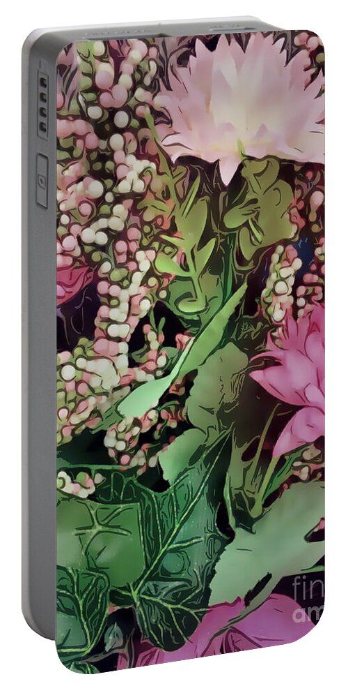 Featured Portable Battery Charger featuring the photograph Springtime with Flowers by Jenny Revitz Soper