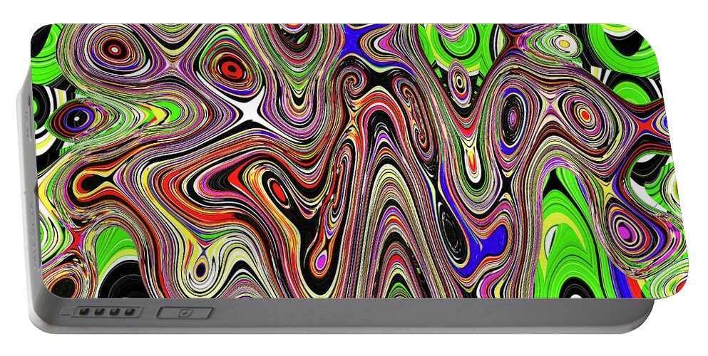 Squares Color Panels #8 Portable Battery Charger featuring the digital art Squares Color Panels #8 by Tom Janca