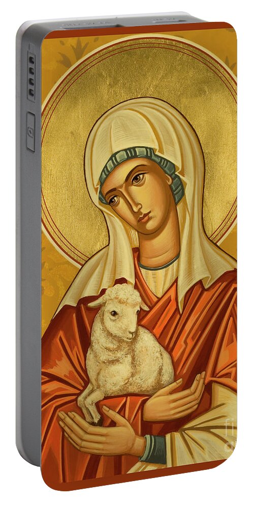 St. Agnes Portable Battery Charger featuring the painting St. Agnes - JCAGN by Joan Cole