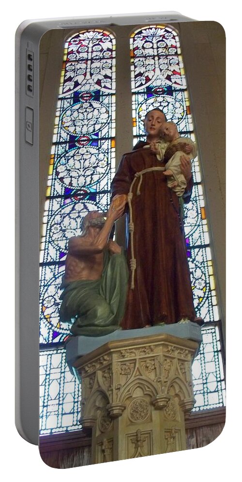 St. Anthony And The Beggar Portable Battery Charger featuring the photograph St. Anthony and the Beggar by Seaux-N-Seau Soileau