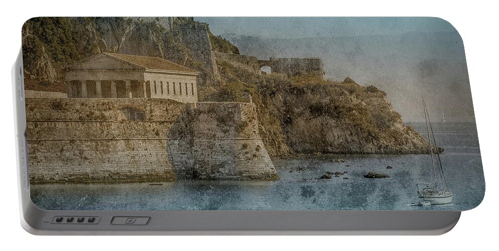 Agios_giorgios Portable Battery Charger featuring the photograph Corfu, Greece - St George by Mark Forte