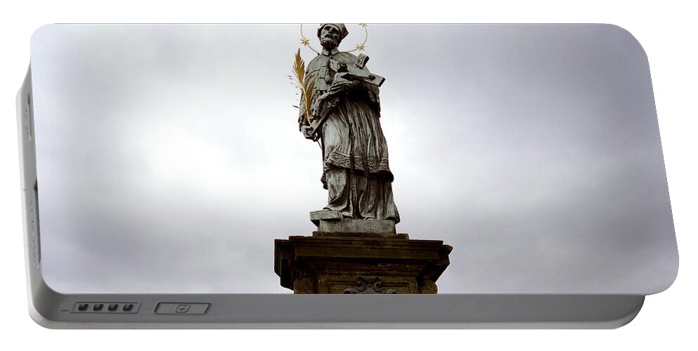Prague Portable Battery Charger featuring the photograph Saint John of Nepomuk by Shaun Higson
