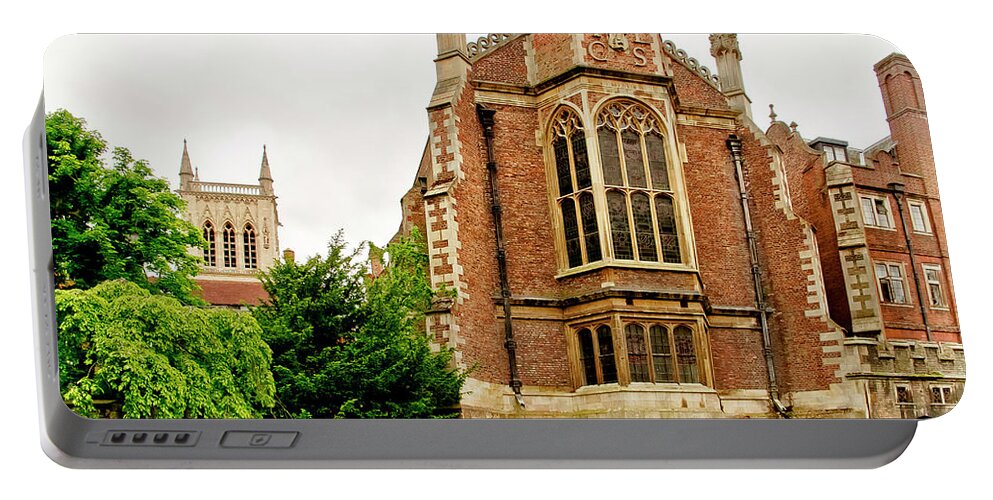 Cambridge Portable Battery Charger featuring the photograph St Johns College from the Backs. by Elena Perelman