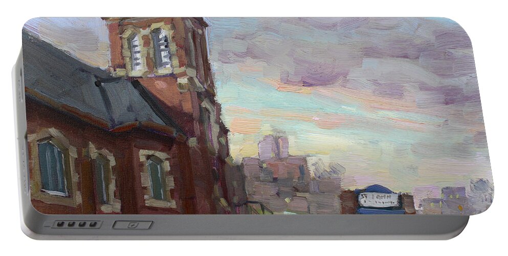 St John's Dixie Portable Battery Charger featuring the painting St John's Dixie by Ylli Haruni