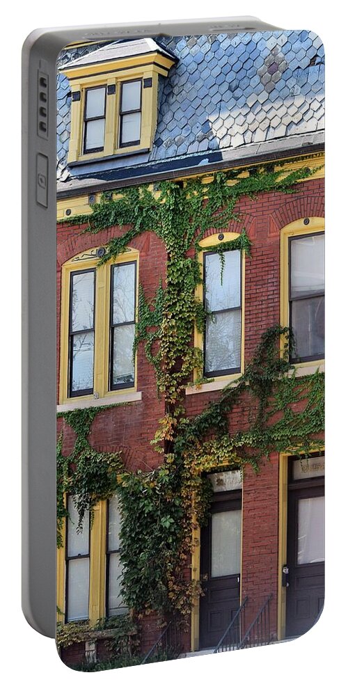 St Louis Portable Battery Charger featuring the photograph St Louis Brownstones by John Glass